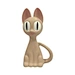 infant natural latex sitting cat teething toy